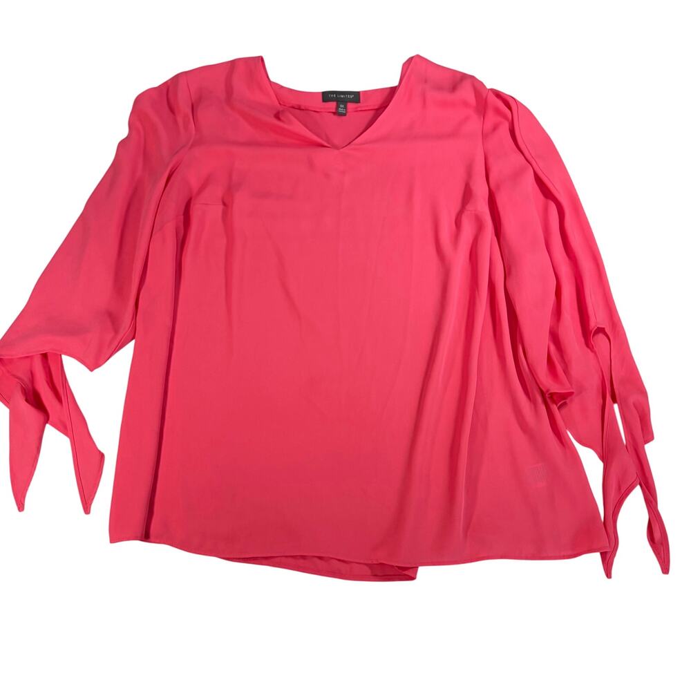 The Limited womens pink flowy blouse. 3/4 sleeve. Size 0X. career, party,